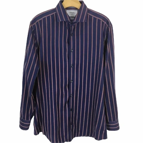 Charles Tyrwhitt Extra Slim Fit Striped Dress Shirt 16/33 - Picture 7 of 7